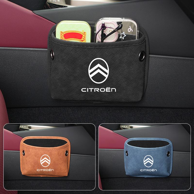 AABFC1 Car Storage Pocket Phone Key Organizer Bag Seat Back Side Door Pouch For Citroen C4 C3 C5 C1 C2 Berlingo Celysee Cactus Picasso