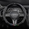 Infiniti Special Car Steering Wheel Cover - Genuine Leather, Suede, Carbon Fiber, Universal, Breathable, All-Season