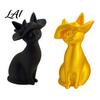 Фигурка кошки 3D-печатная фигурка Минималистичная Современная Элегантная Скульптура Декор в винтажном стиле Маленькая коллекционная статуэтка животного для полки Стола Скульптура
