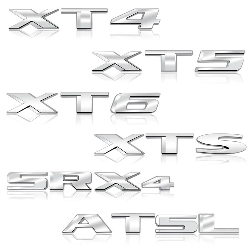 Metal Car Rear Trunk Emblem Badge Sticker For Cadillac CT4 CT5 CT6 XT4 XT5 XT6 CTS XTS ATS SRX SRX4 ATSL AWD 25T 28T 40T
