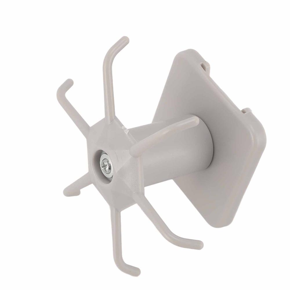 3pcs 6 Claws Design Kitchen Utensil Hooks 360 Degree Rotation Adhesive Hanging Rack For Kitchen
