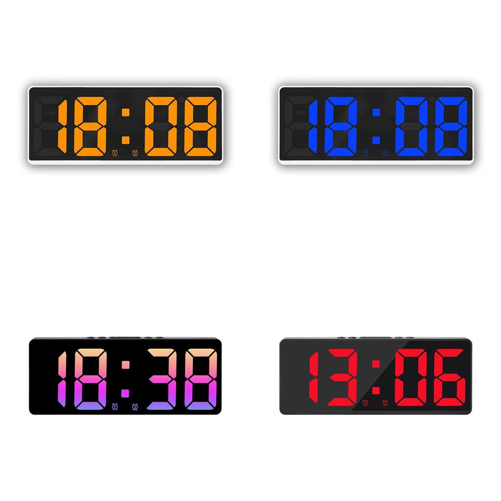 Electronic Led Digital Alarm Clock With Calendar And Temperature For Modern Bedroom