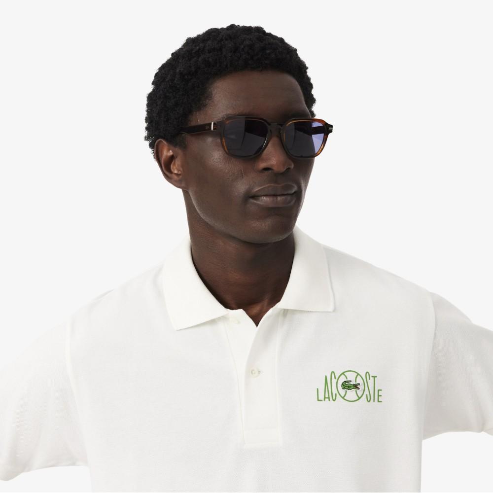 [Lacoste] Men's Lettering Ball Logo Short-Sleeve Polo Shirt PH2080-56G70V