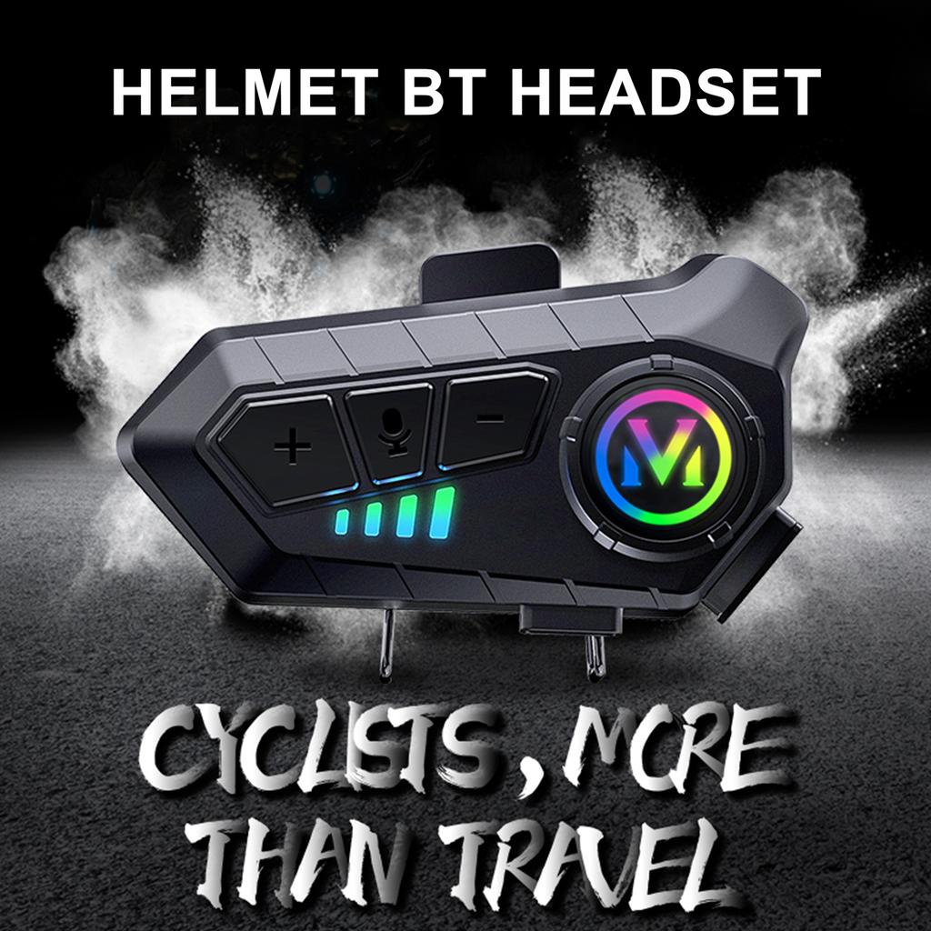 Motorcycle BT5.3 Intercom Headset Noise Cancellation Compatible with A Variety of Helmets