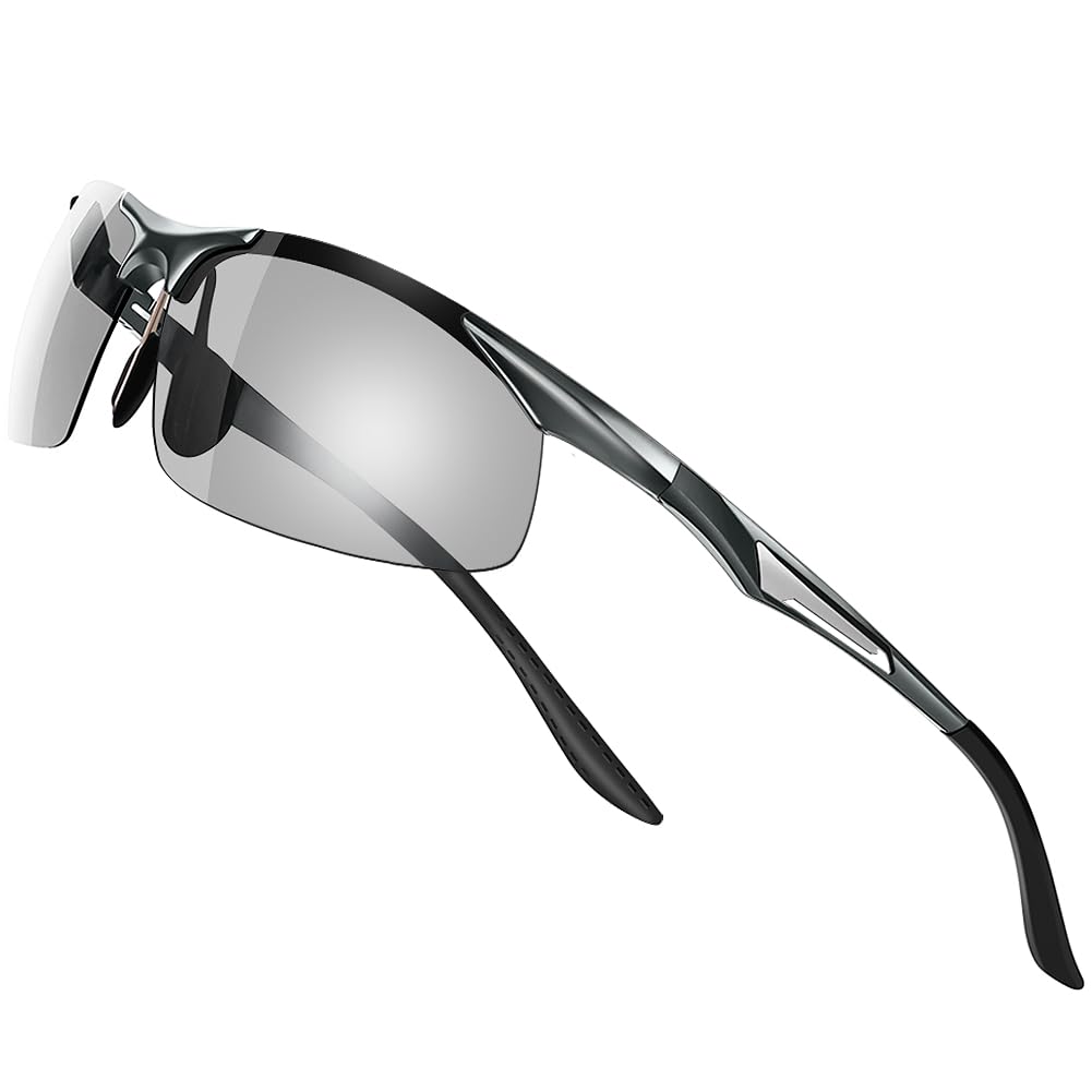 Polarized Sports Sunglasses Polarized Glasses UV400 UV Protection Changing [Glazata] Driving/Baseball/Bicycle/Biking/Running/Golf/Driving "Color