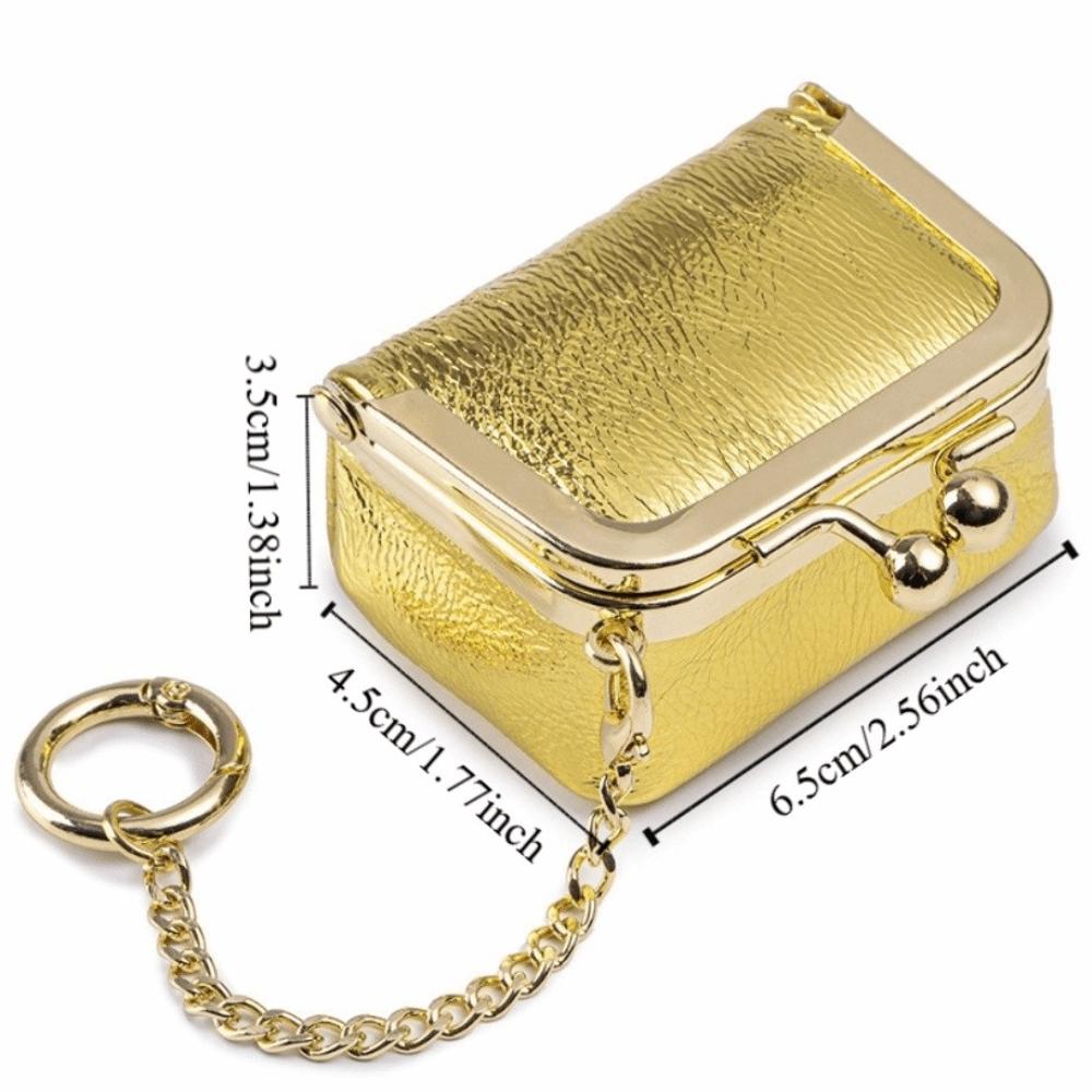 Exquisite Leather Jewelry Storage Box Pure Color Luxury Earring Necklace Wallet Clasp Closure Small Size Mini Coin Purse Daily