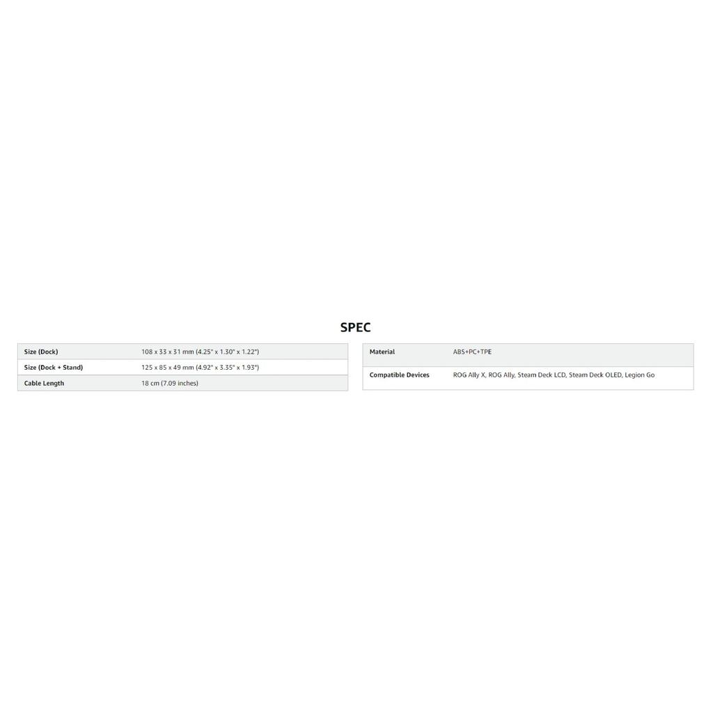 6-в-1 USB-C док-станция для ROG Ally X, док-станция для ROG Ally X с HDMI 4K@120Hz, Gigabit Ethernet, PD 100W зарядка для ROG Ally X