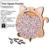 Big Mouth Cat Jigsaw Irregular Cat-Shaped Puzzle DIY Toy Wooden Puzzle  Halloween Gifts