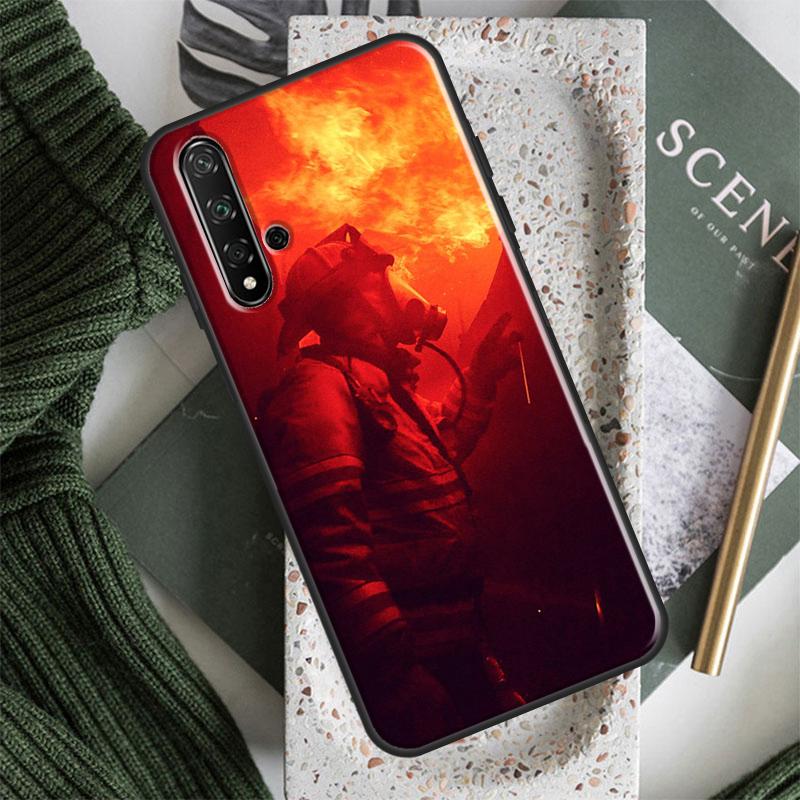 Firefighter Heroes For Huawei Nova Y61 Y91 Y70 Y90 Y60 Y72 9 10 SE 12i 12s 11i 5T P60 Pro P20 P30 P40 Lite Case