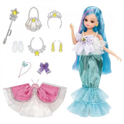 TAKARA TOMY Кукла Ликка-чан Dream Fantasy Triple Change Русалочка Принцесса Ликка-чан Одевание Игрушка для игрового домика Возраст 3+
