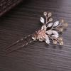 Rhinestone Crystal Flower Hairpins Hair Jewelry Vine Hair Pin  Graduation Ceremonies