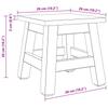 Natural Stool 26 x 26 x 26 cm Mahogany Wood