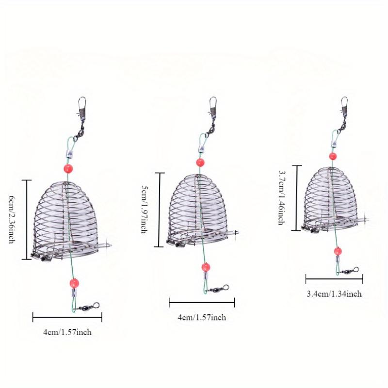 2 шт. Металлическая ловушка из нержавеющей стали, кормушка для рыболовной приманки, клетка для приманки