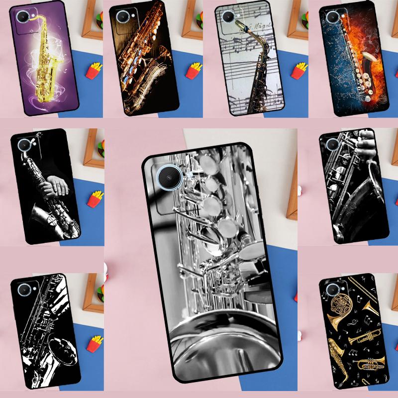 Saxophone Music For Realme GT 6 6T 5 GT7 Pro C67 C75 C61 C55 C53 C51 C21Y C25S 10 11 12 13 14 Pro Plus Case