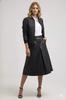 Handmade Fashion Leather Women's Skirt Black Genuine Lambskin Stylish Party Wear