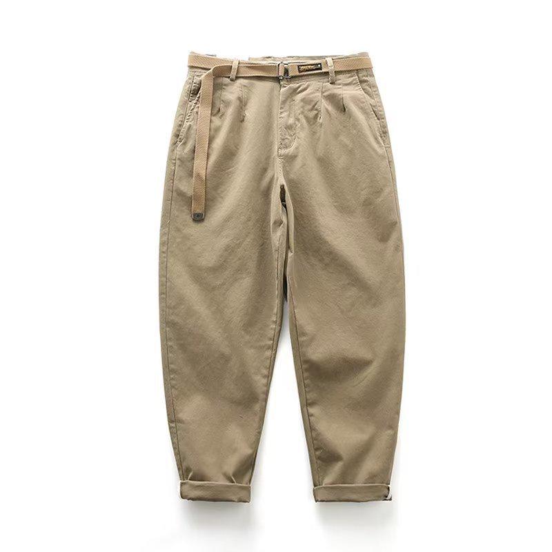 Мужской японский повседневный комбинезон из эластичного хлопка с широкими штанинами - тренд весны/осени