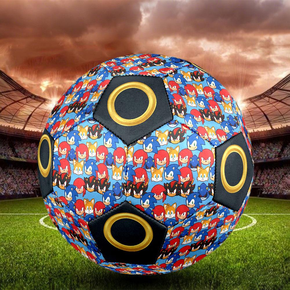 1pc Sonic the Hedgehog Soccer Ball Size 5 Indoor Soccer Ball Fashion Colorful Backyard Game - Great For Sports Fans Gift HE49