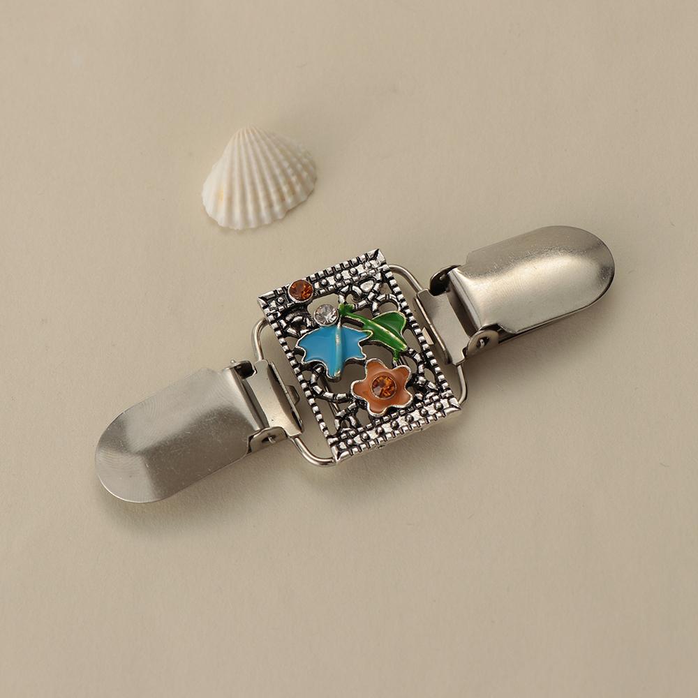 Shirt Collar Flower Retro New Cardigan Clip Shawl Brooch Duck Clip Clasps Sweater Blouse Pin