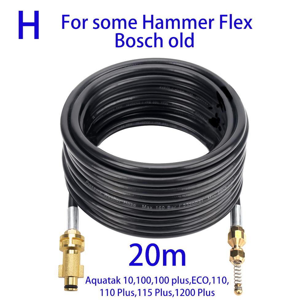 20m Pressure Washer Sewer Drain Water Cleaning Hose Car Washer Pipe Line Cleaning Kit Sewage Jet Hose High Pressure Pipe Cleaner
