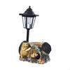 Solar Garden Statue Decor Figurine Lights Funny Gift Resin Ornament Outdoor