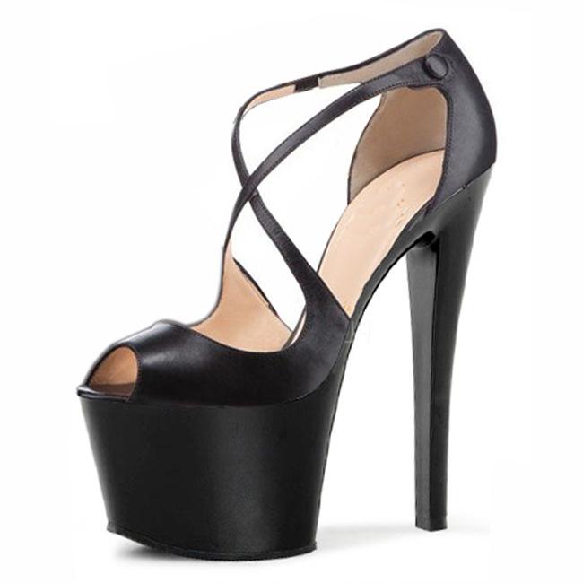 15 см высокие каблуки блестящая пудра сандалии с открытым носком ненавижу высокие каблуки водонепроницаемая платформа женская обувь