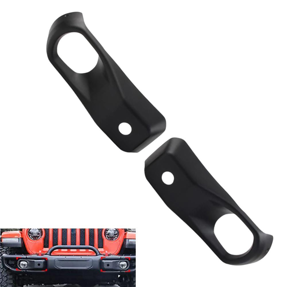 2pcs Car Front Bumper Fog Light Cover Frame Lights Protection Shell for Jeep Wrangler JL 2018 2019 2020 2021 2022