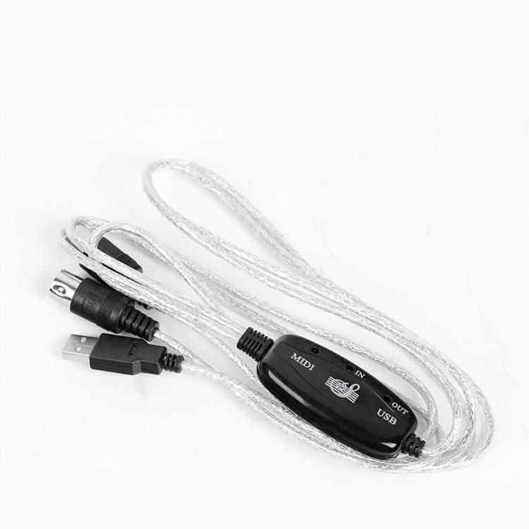 USB-MIDI кабель для электронных ударных, фортепиано Yamaha и редактирования музыки, пятиконтактный пятижильный MIDI-разъем.