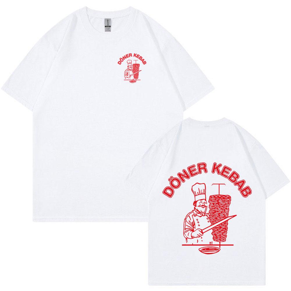Unisexs Fashion Doner Kebab Funny Pattern Tshirt Summer Cotton Short Sleeved Tshirt Casual Oversized Tshirt Clothing Streetwear
