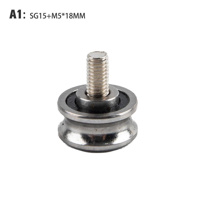 SG15+M5 SG20+M6 SG25+M8 Screw Steel Pulley Ball Bearings Track Guide Roller