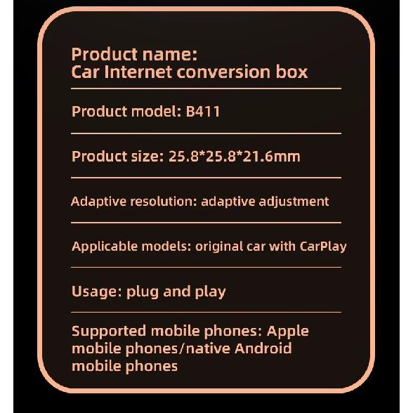 Wireless CarPlay Android Auto Adapter Smart Mini Box 5.8GHz WiFi 6 USB Dongle Smart Mini Box Plug Play For 98% OME Wired Cars