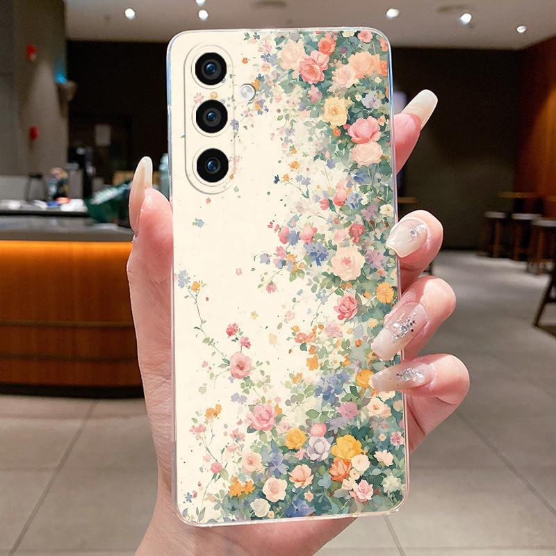 Case For Samsung Galaxy S23FE s23 fe SM-S711B SM-S711U1 Fashion Butterfly Flower Soft Transparent Silicone protective Phone Case