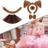 Аксессуары для костюма щенка для малыша, повязка на голову с ушками и хвостом-бабочкой для косплея