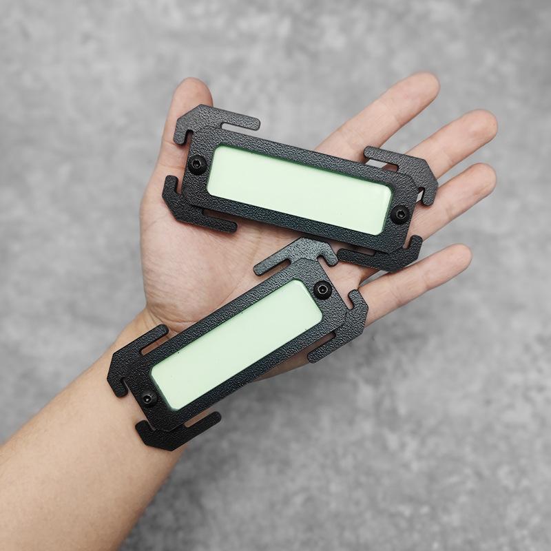 Velcro Glow In Dark Identification Tag Luminous Mounting Buckle Backpack Patch for Hiking Travel Luggage