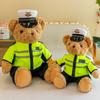 Traffic Police Bear Doll Plush Toy Traffic Police Uniform Doll Police Bear Doll