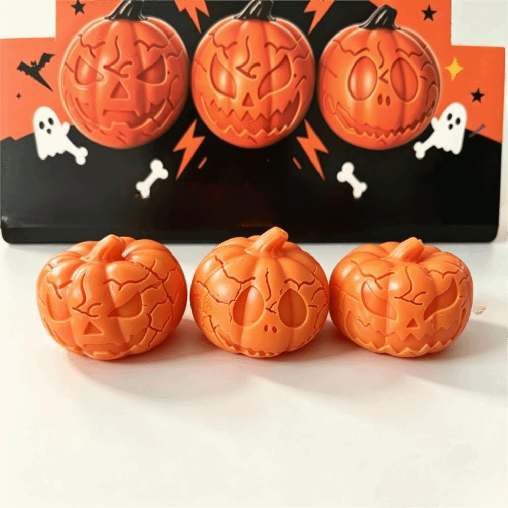 Crackling Building Block Pumpkin Skull Ball Crunchy Pumpkin Skull Squishy Toy Hand Relax