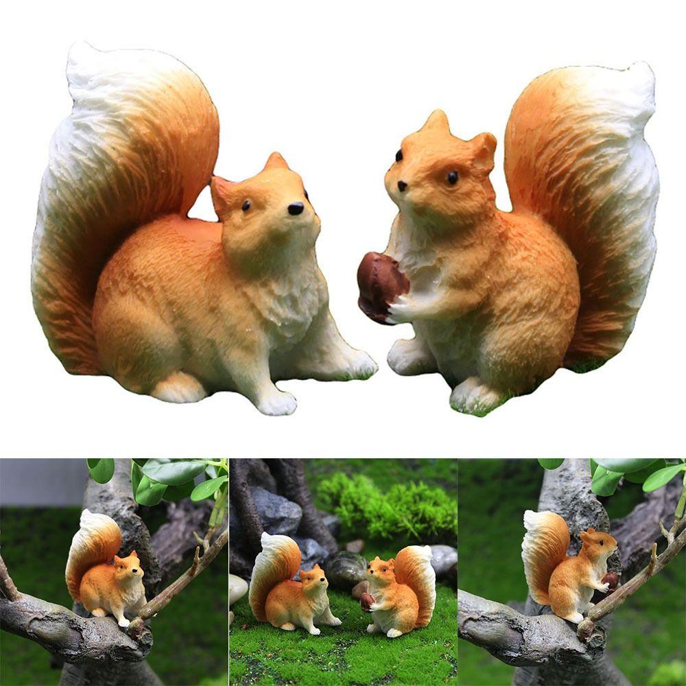 Реалистичная статуя белки, украшение для сада, фигурки белок, изысканная имитация белки