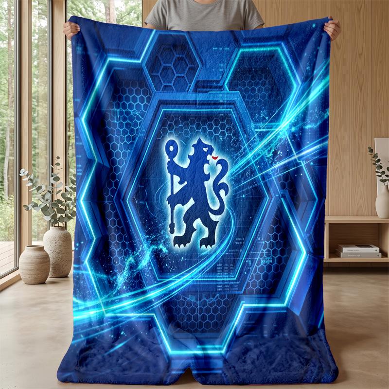 Chelsea FC Theme blanket Soft Flannel Blanket Plush Throw Blanket Cozy Sofa Bed Blanket for Home Decor