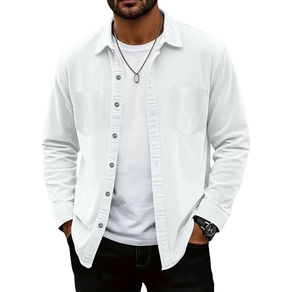 Мужская цветная рубашка с длинным рукавом, мужская повседневная мода, тренд, с карманом, рубашка-куртка