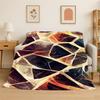 Colorful Crystal Natural Ore Stone Flannel Blanket Soft Throw Blanket for Bedroom Living Room Bed Travel Camping Picnic Nap Gift