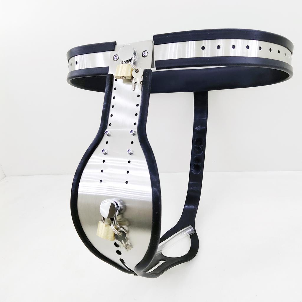 Мужской пояс верности из нержавеющей стали Т-типа, БДСМ, бондаж, металлическое нижнее белье, игры для взрослых, секс-игрушки для мужчин, замок верности, эротический