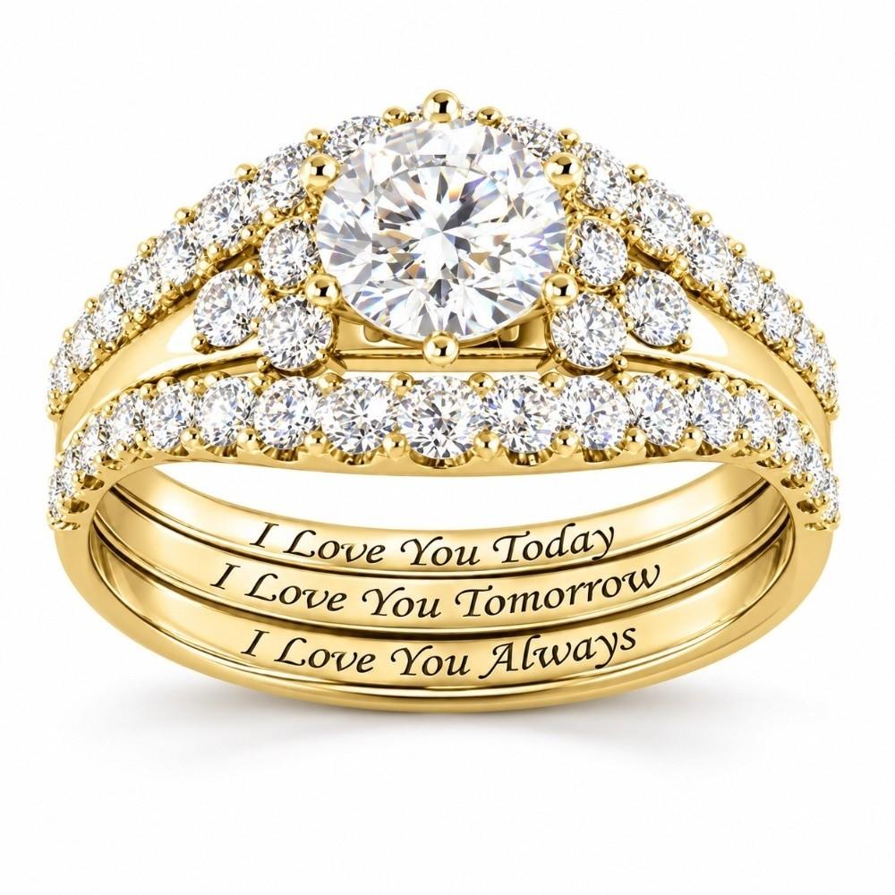Lightweight Stackable Rings Copper Inlaid Layered Rings Fashionable Fashion Rings Party