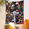 NFL Logo Tapestry Wall Hanging, American Football Emblem Poster, Sports Wall Decor for Bedroom Living Room Dorm