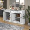 Large Sideboard with 4 Doors And 2 Drawers, Modern Buffet Cabinet for Dining Room and Living Room, 150 X 40 X 86cm