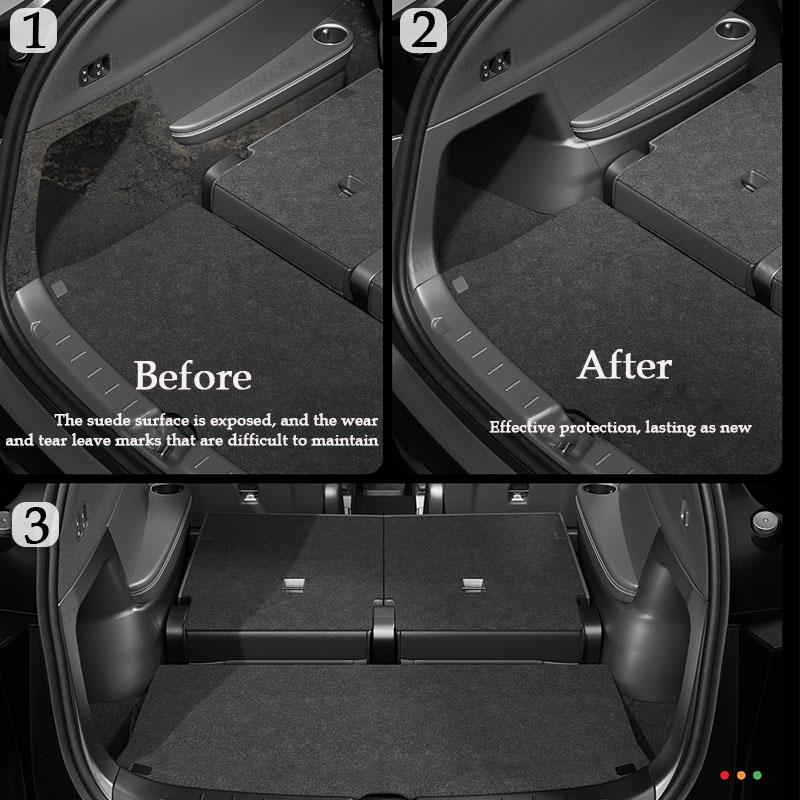 For Tesla  Model Y L Launch Trunk Side Guards TPE Full Cover Fluff Surface Corner Protection Pads Interior Protector Accessories