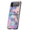 Ocean Animal Dolphin Hard PC Phone Case For Samsung Galaxy Z Flip 6 5 4 Black Cover For Galaxy Z Flip 3 Foldable Shockproof Capa