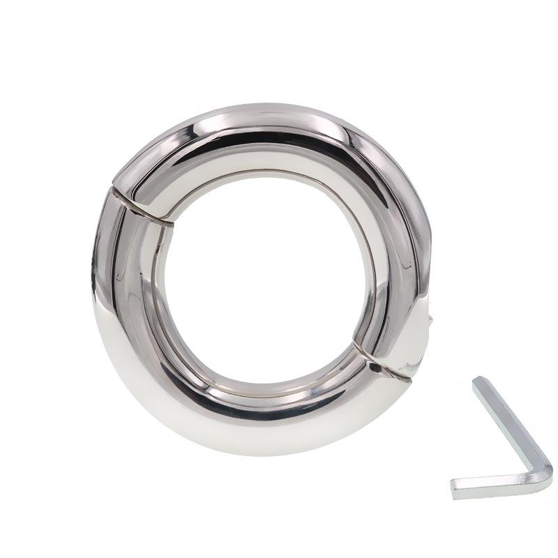 Металлические секс-игрушки Мужское устройство для связывания мошонки Кольцо для пениса Подвеска для яичек Кольцо для поддержки веса Товары для взрослых