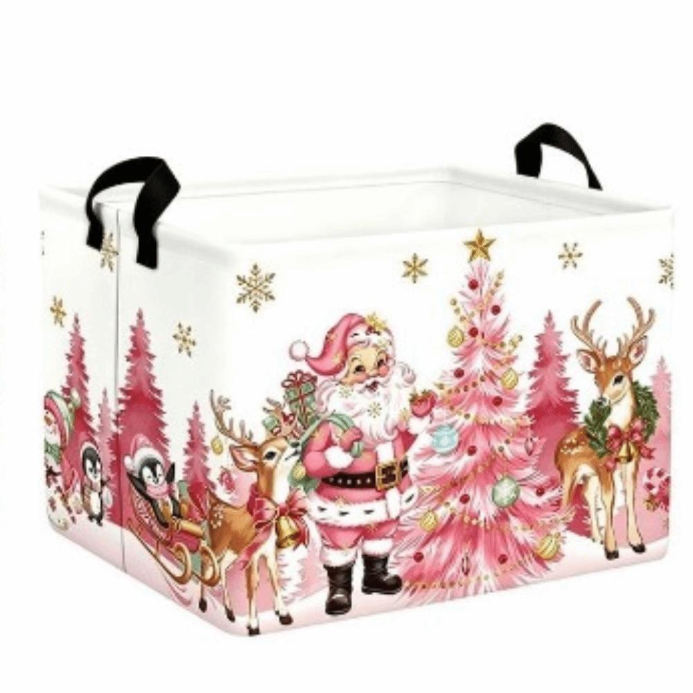 Cartoon Snowman Christmas Storage Basket Large Capacity Christmas Gift Basket Christmas