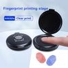 Thumbprint Fingerprint Ink Pad Stamp Pad Waterproof Compact Size Portable Identification Security Fingerprint Black Stamp Ink Pad