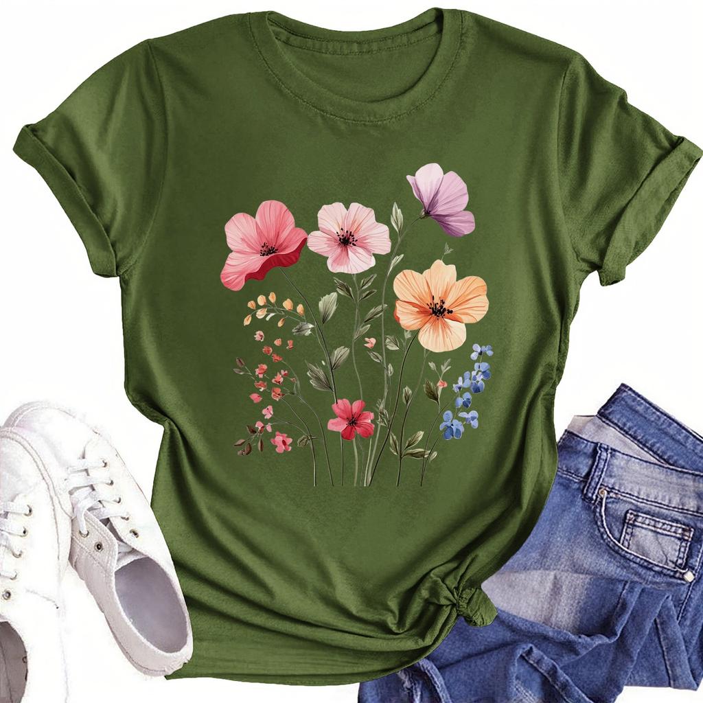 Toddler Girl Boy T-Shirts Kids Top Boys And Girls Printed Short Sleeved T-shirt 1-12Y