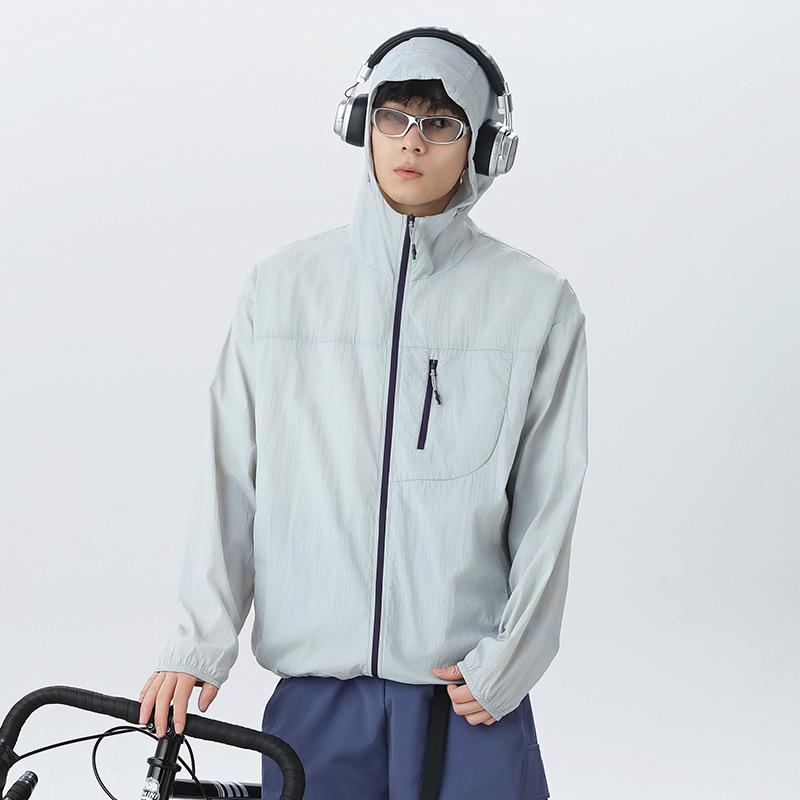 Empty Mountain Rain Outdoor Long Sleeve Sunscreen Clothing Men's and Women's Summer Hooded Sunshade Sunscreen Clothing Women's Couple Jacket Skin